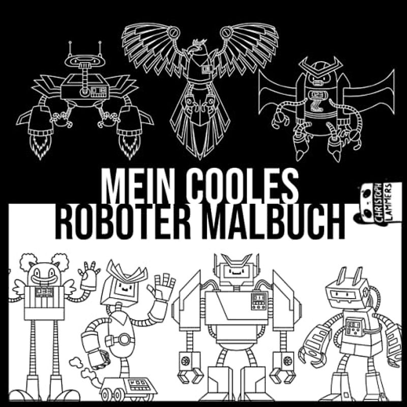 Mein cooles Roboter Malbuch