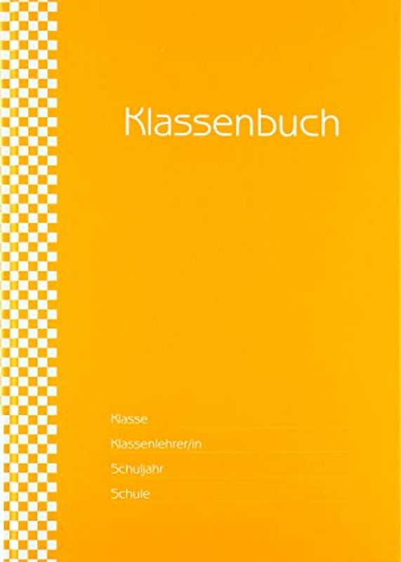 Klassenbuch Standard - 11 Stunden pro Tag - orange Umschlag: für alle Schulformen