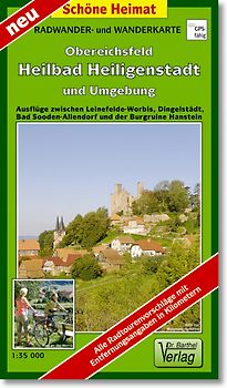 Radwander-und Wanderkarte Obereichsfeld, Heilbad Heiligenstadt und Umgebung