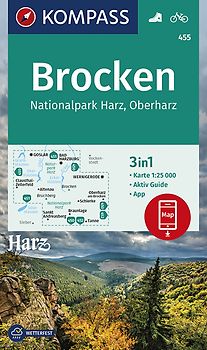KOMPASS Wanderkarte Brocken, Nationalpark Harz, Oberharz 1:25T