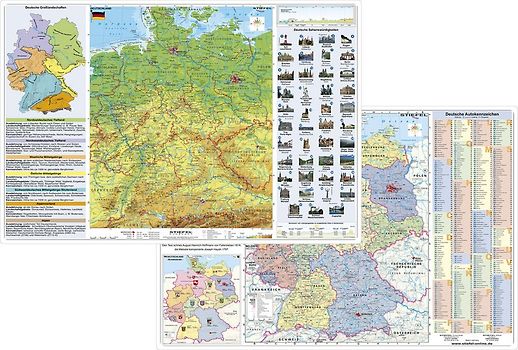 Deutschland physisch/politisch mit Basiswissen. DUO-Schreibunterlage