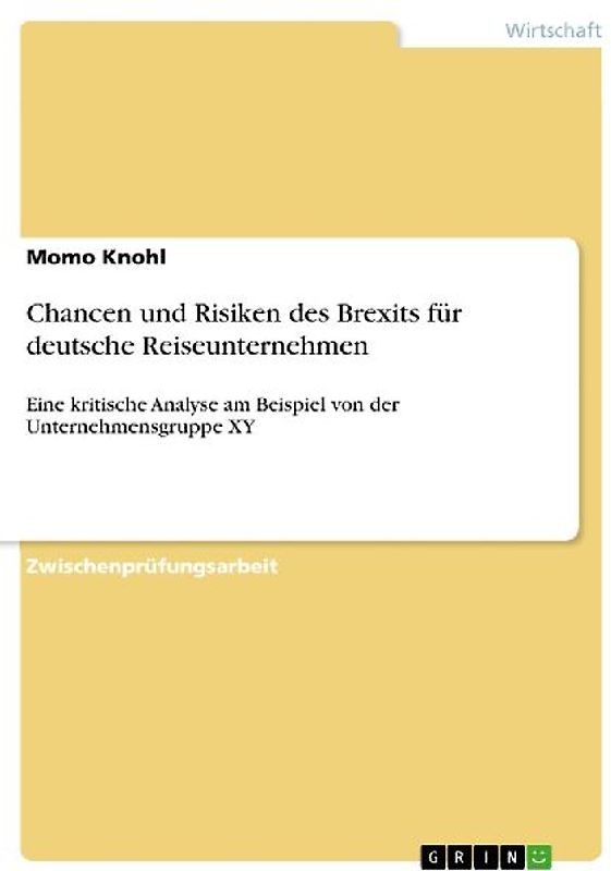 Chancen und Risiken des Brexits für deutsche Reiseunternehmen