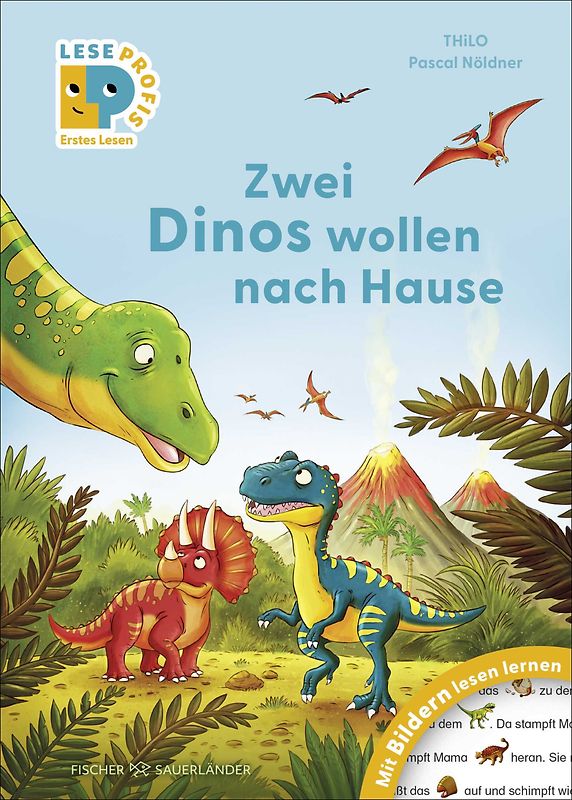 Leseprofis – Mit Bildern lesen lernen: Zwei Dinos wollen nach Hause, Erstes Lesen