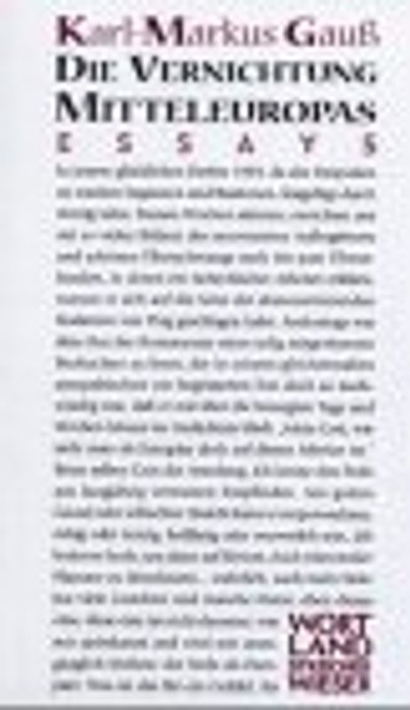 Die Vernichtung Mitteleuropas