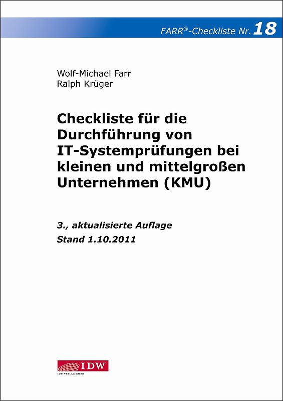 Checkliste 18 für die Durchführung von IT-Systemprüfungen bei kleinen und mittelgroßen Unternehmen (KMU)
