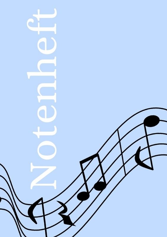 Notenheft: DIN A4 Notenlinienheft | 44 Seiten mit 12 Notenzeilen / Systeme pro Blatt | Papier 90g/m² | Musikheft mit Notenlinien