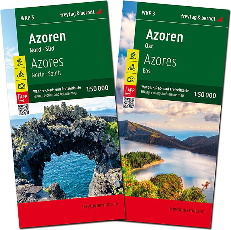 freytag & berndt Wanderkarten-Set Azoren 1:50.000