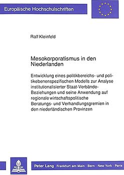 Mesokorporatismus in den Niederlanden