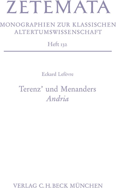 Terenz' und Menanders Andria