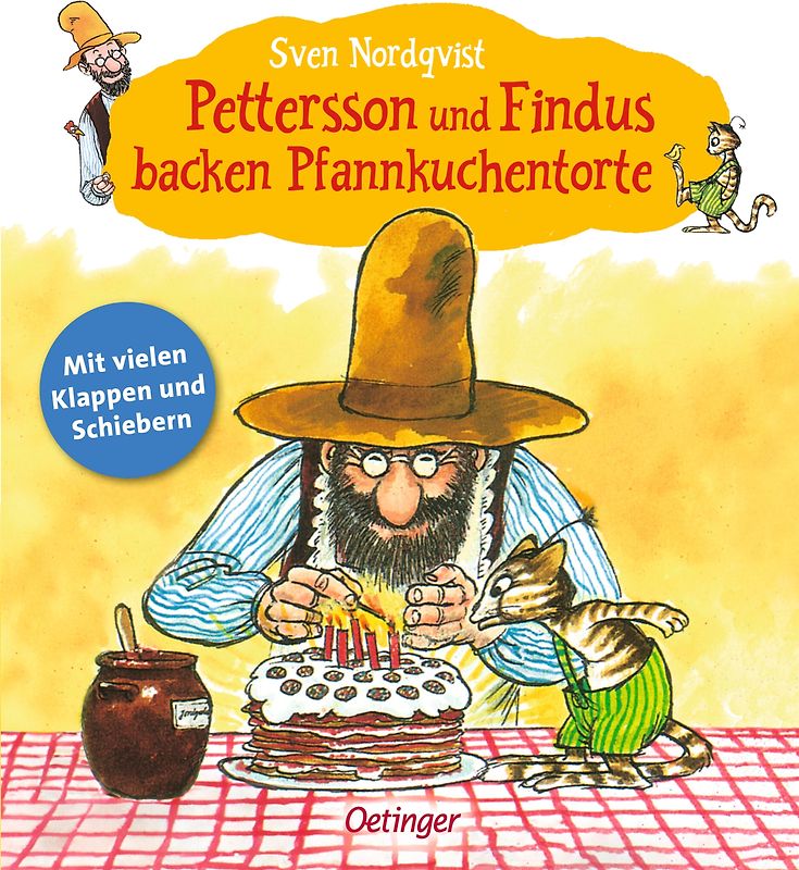 Pettersson und Findus backen Pfannkuchentorte