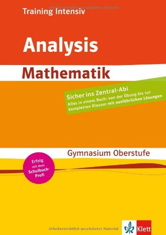 Training intensiv Mathematik Analysis