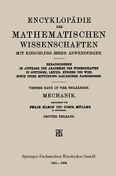 Encyklopädie der Mathematischen Wissenschaften mit Einschluss ihrer Anwendungen