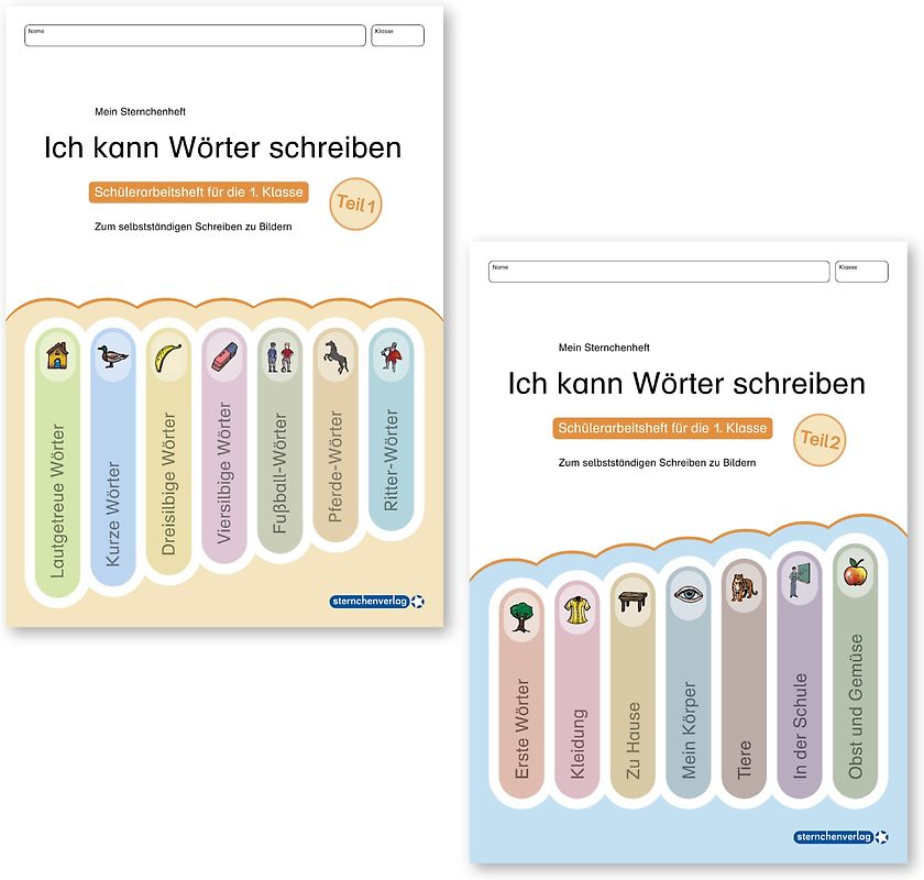 Ich kann Wörter schreiben Teil 1 und 2 im Set