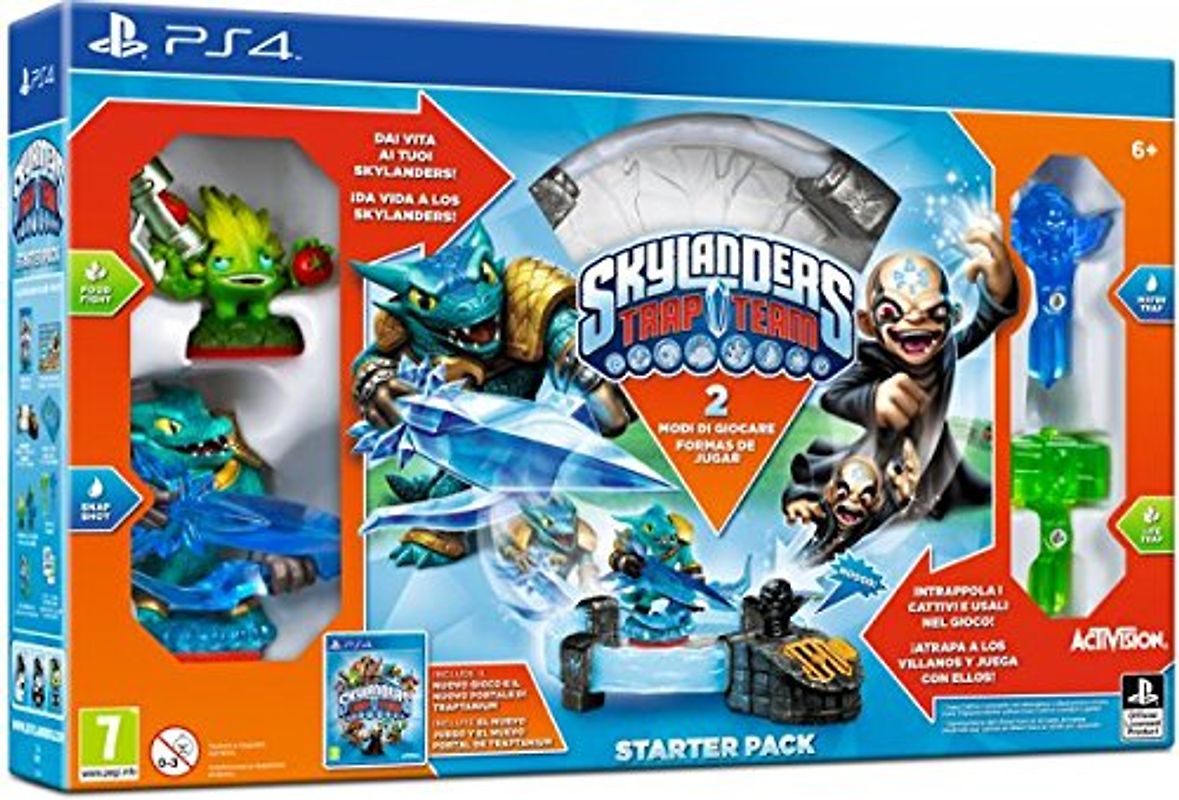 Skylanders: Trap Team [Starter Pack inkl. Trap-Portal, 2 Figuren, 2 Fallenschlüssel, 1 Charakter-Sammelposter und 2-Sammelkarten, Sammelfallensteckfach, Internationale Version] Bundleversion