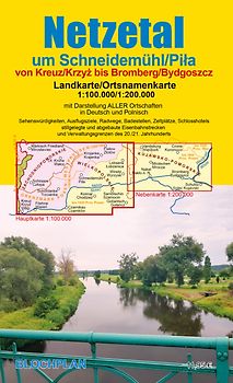 Landkarte Netzetal um Schneidemühl/Piła