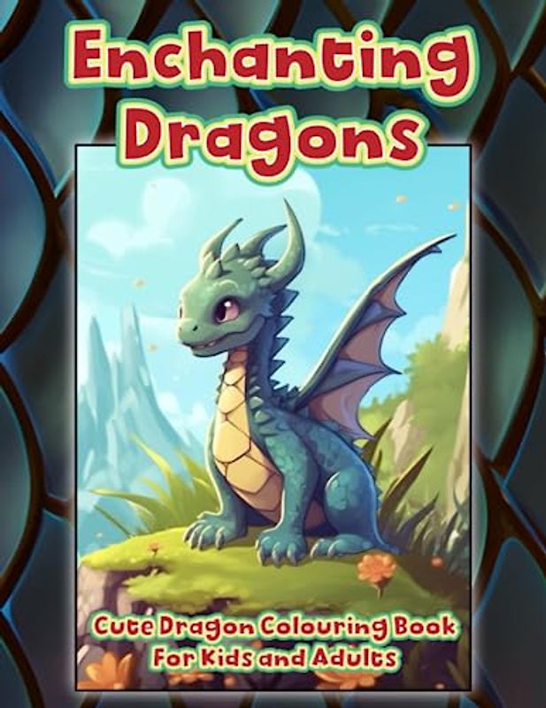 Enchanting Dragons: Cute Dragon Colouring Book for Kids and Adults: Cute Dragon Colouring Book for Relaxation and Fun