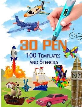 3D Pen Stencils Templates Book for Kids, with over 100 Designs for Boys