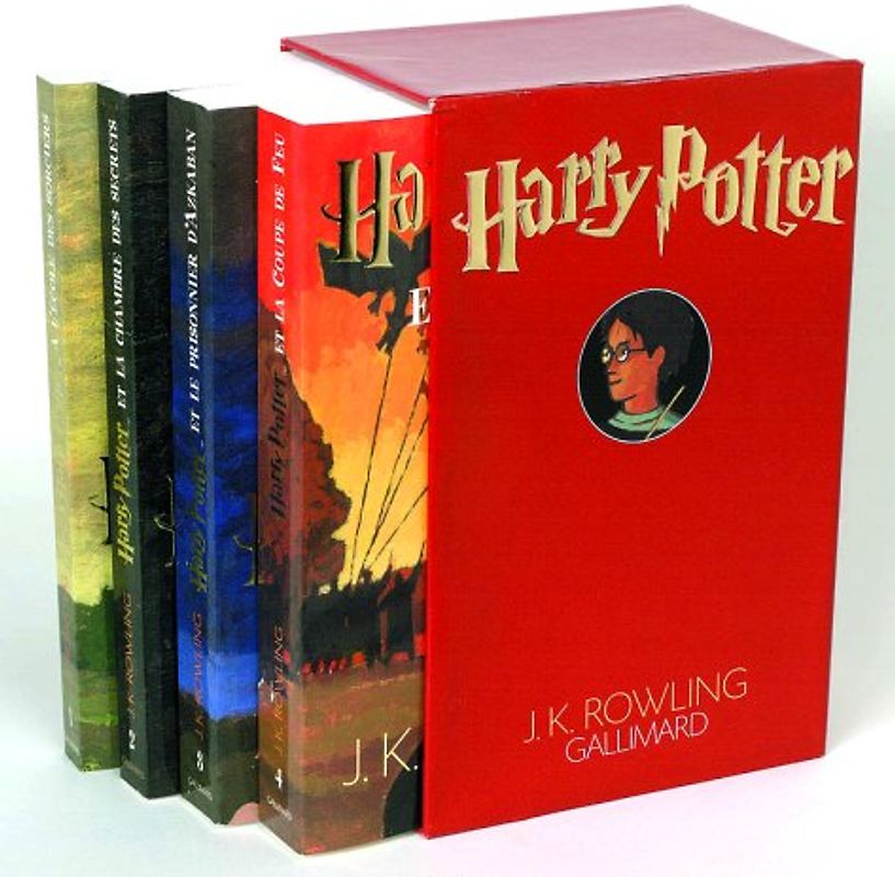Harry Potter : Coffret en 4 volumes : Tome 1, Harry Potter à l'école des sorciers ; Tome 2, Harry Potter et la Chambre des Secrets ; Tome 3, Harry ... et la Coupe de Feu (Hors-Série Littérature) - Rowling, J-K