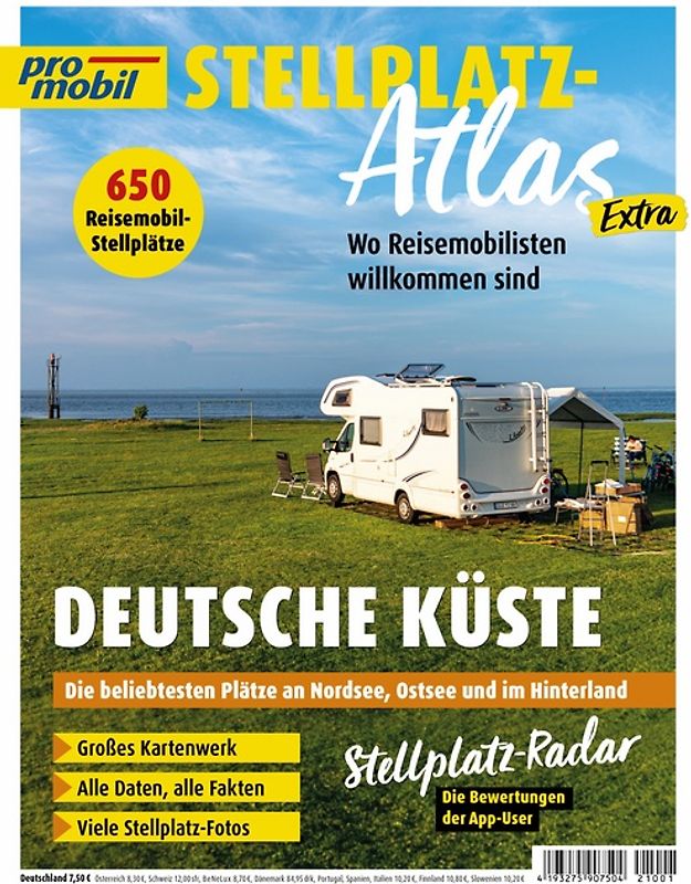 promobil Stellplatz Atlas Extra - Deutsche Küste