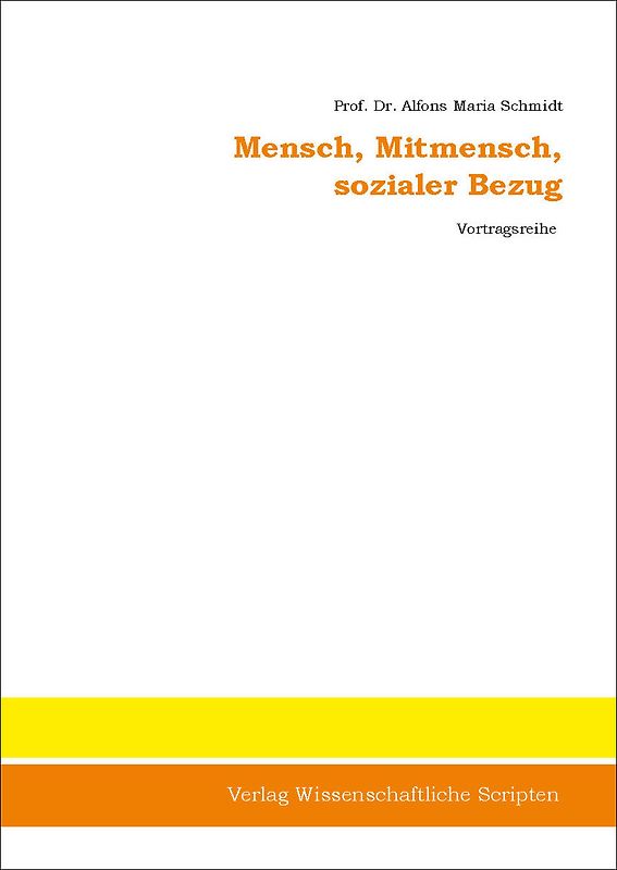 Mensch, Mitmensch, sozialer Bezug