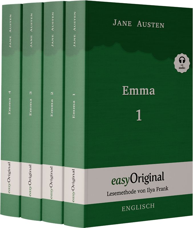 Emma - Teile 1-4 (Buch + Audio-Online) - Lesemethode von Ilya Frank - Zweisprachige Ausgabe Englisch-Deutsch