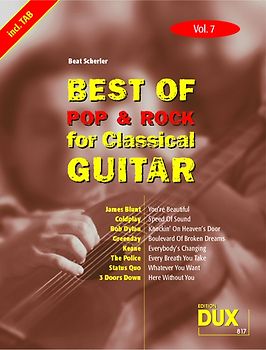 Best of Pop & Rock for Classical Guitar Vol. 7
