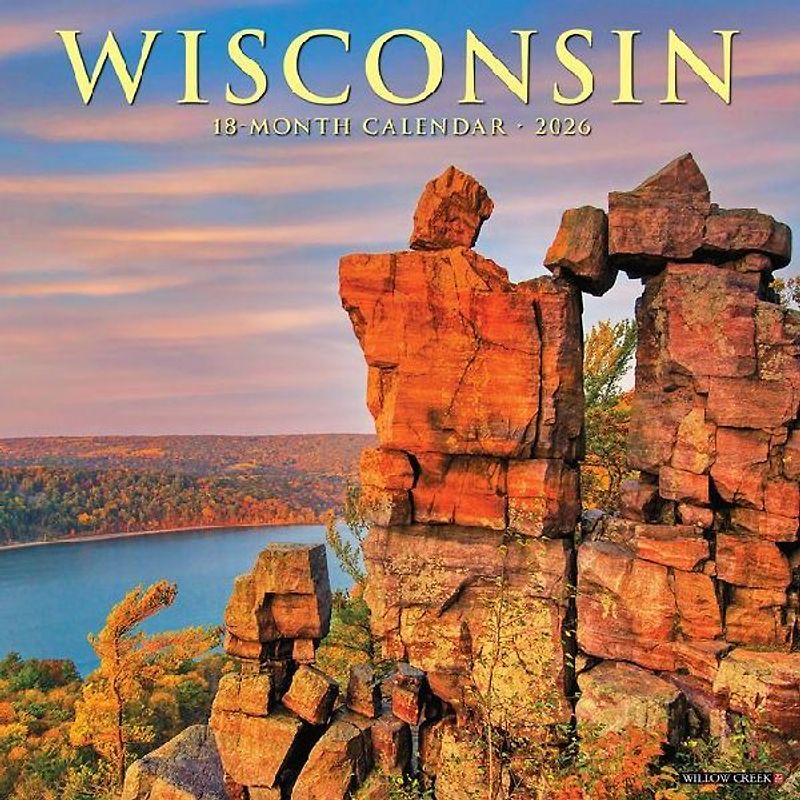 Wisconsin 2026 12 X 12 Wall Calendar