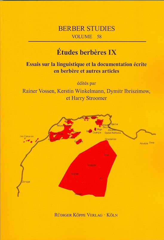 Études berbères IX – Essais sur la linguistique et la documentation écrite en berbère et autres articles