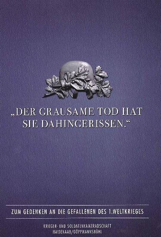Der grausame Tod hat sie dahingerissen