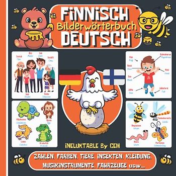 FINNISCH DEUTSCH BILDERWÖRTERBUCH: Kinderbuch zum Finnischlernen, Mädchen und Jungen, Anfänge, farbiges Aktivitätsbuch, erste Wörter auf Finnisch