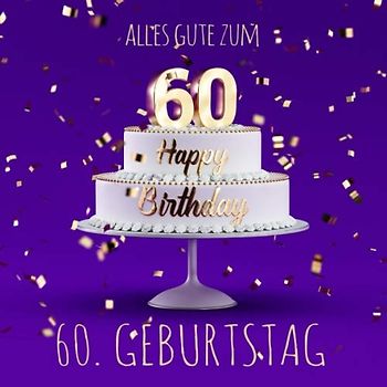 Alles Gute zum 60. Geburtstag: Gästebuch zum Eintragen - Lila Edition -110 Seiten