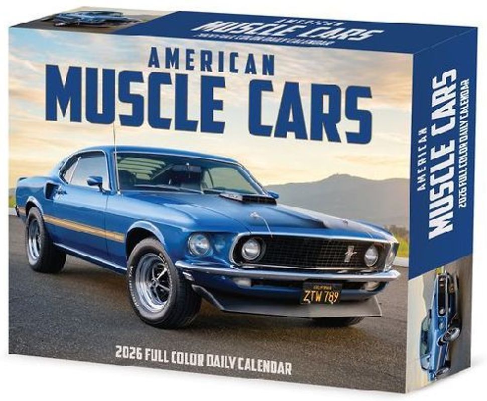 American Muscle Cars 2026 5.4 X 6.2 Box Calendar