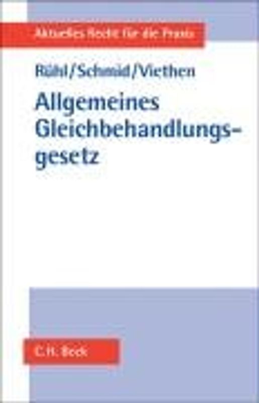 Allgemeines Gleichbehandlungsgesetz (AGG)