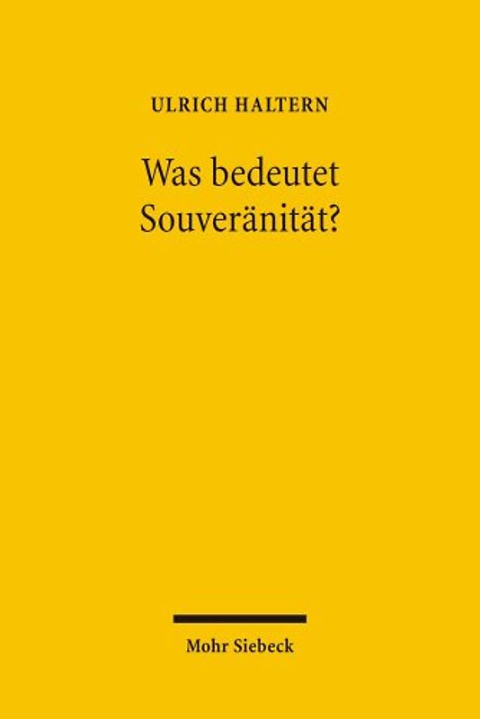 Was bedeutet Souveränität?