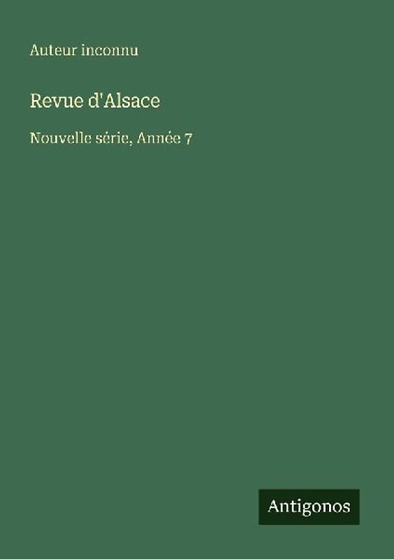 Revue d'Alsace