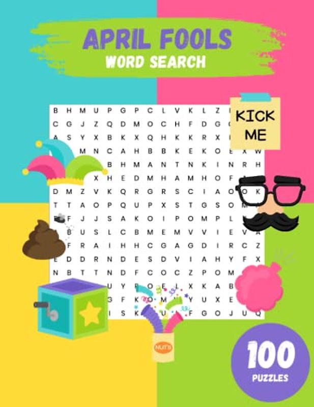 April Fools Word Search: 100 Puzzles With Answers