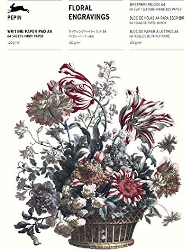 Floral Engravings: Writing Paper & Note Pad A4
