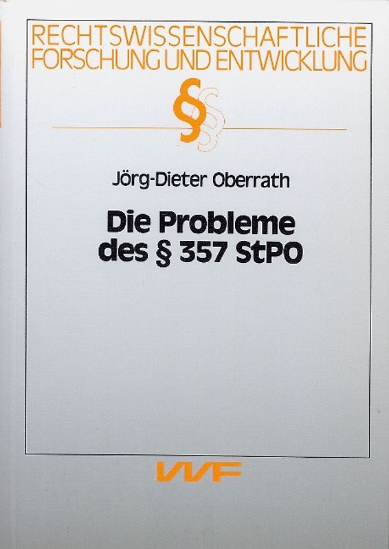 Die Probleme des § 357 StPO