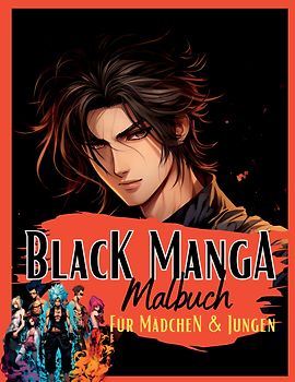 Black Manga Malbuch.