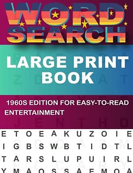 Large Print Word Search Book For Adults: 1960s Edition for an Entertaining and Fun Activity