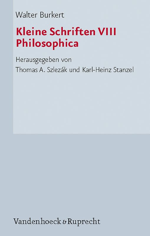 Kleine Schriften VIII