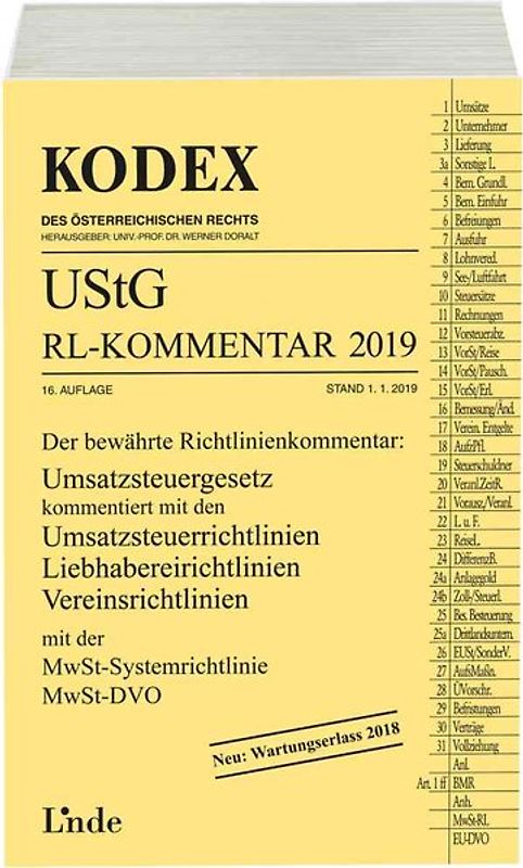 KODEX UStG-Richtlinien-Kommentar 2019