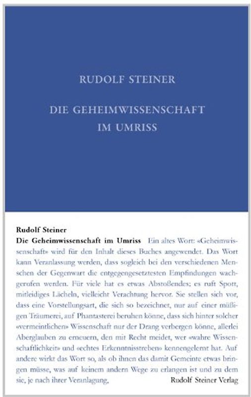 Die Geheimwissenschaft im Umriss