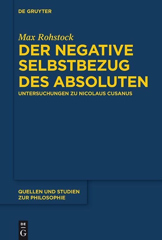 Der negative Selbstbezug des Absoluten