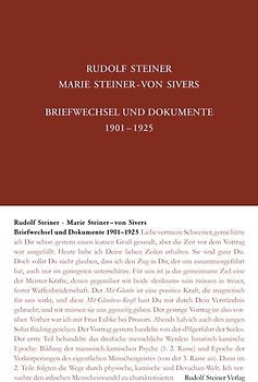 Rudolf Steiner - Marie Steiner-von Sivers: Briefwechsel und Dokumente 1901-1925