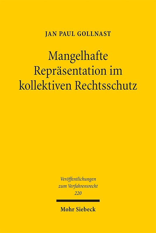 Mangelhafte Repräsentation im kollektiven Rechtsschutz