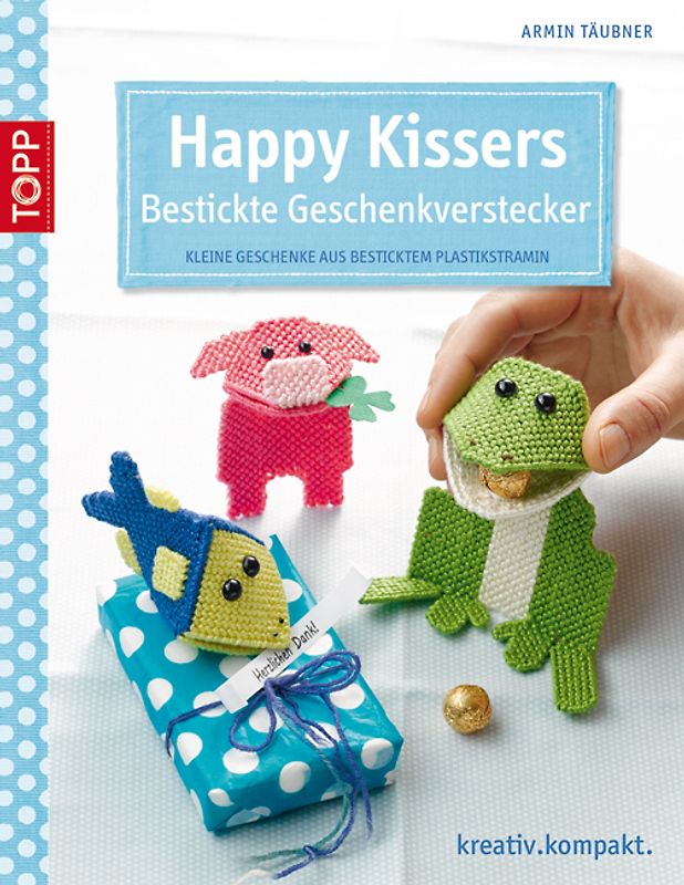 Happy Kissers - Bestickte Geschenkverstecker