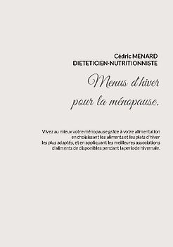 Menus d'hiver adaptés à la ménopause.