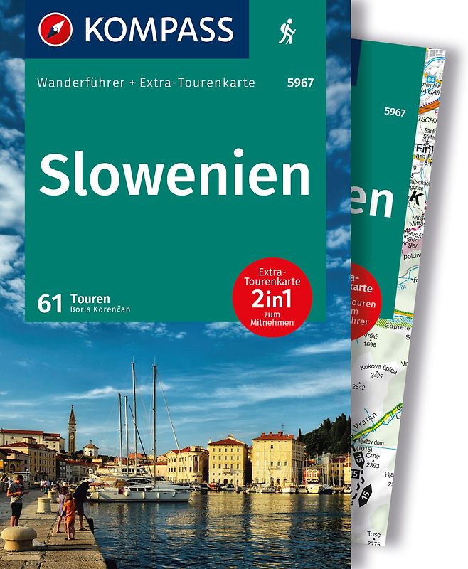 KOMPASS Wanderführer Slowenien, 61 Touren mit Extra-Tourenkarte
