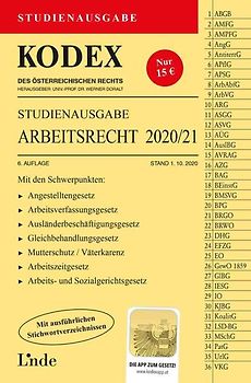 KODEX Studienausgabe Arbeitsrecht 2020/21